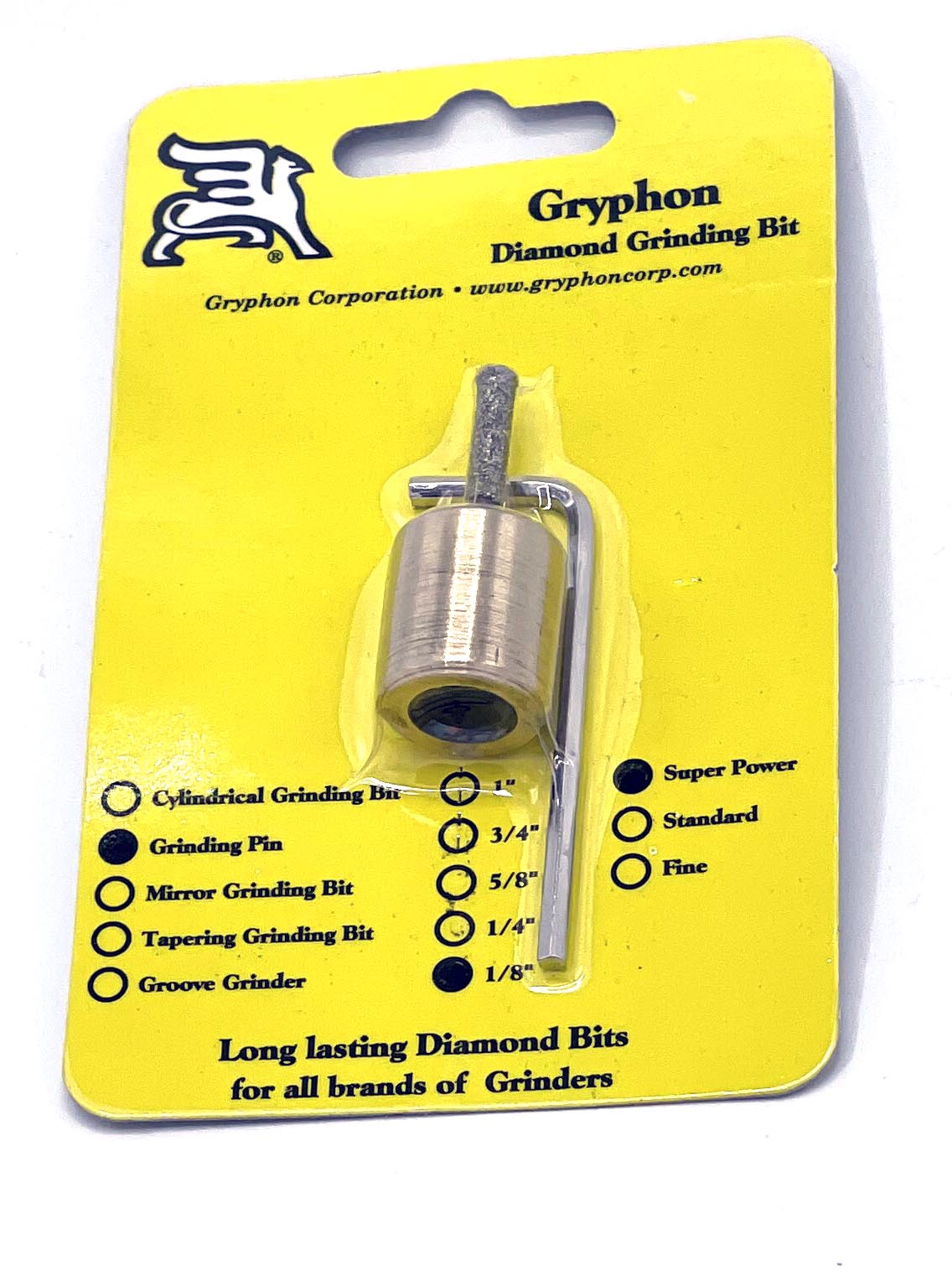 1/8-inch Super-Power Cylindrical Grinding Pin